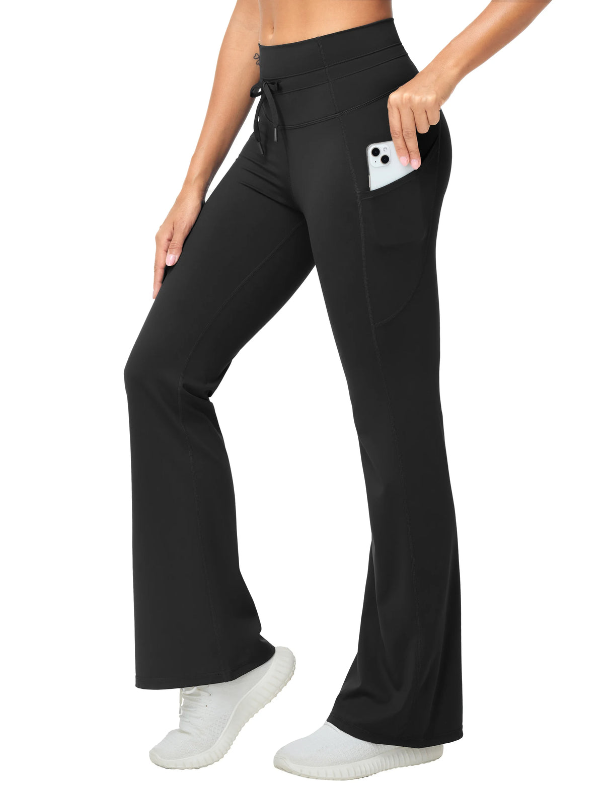 The Gym People Women High Waist Flare Leggings With Pockets