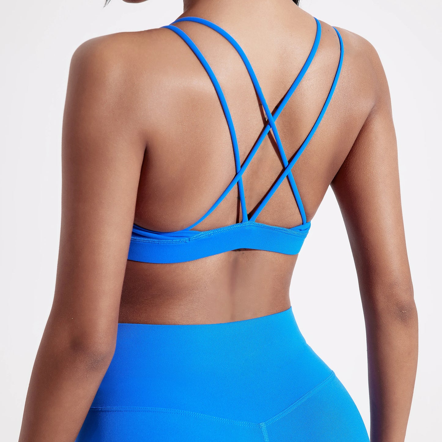 Cross Fitness Bra For Women Breathable Nylon Spandex Chest Pad