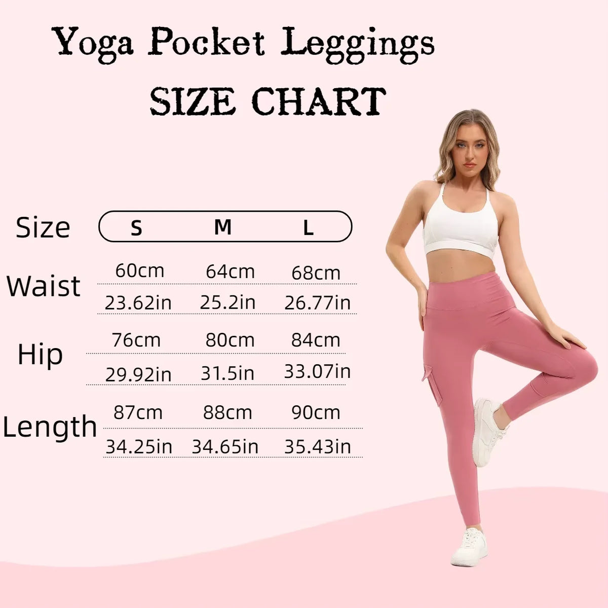 Women High Waisted Stretch Yoga Leggings With Pockets Three Pack