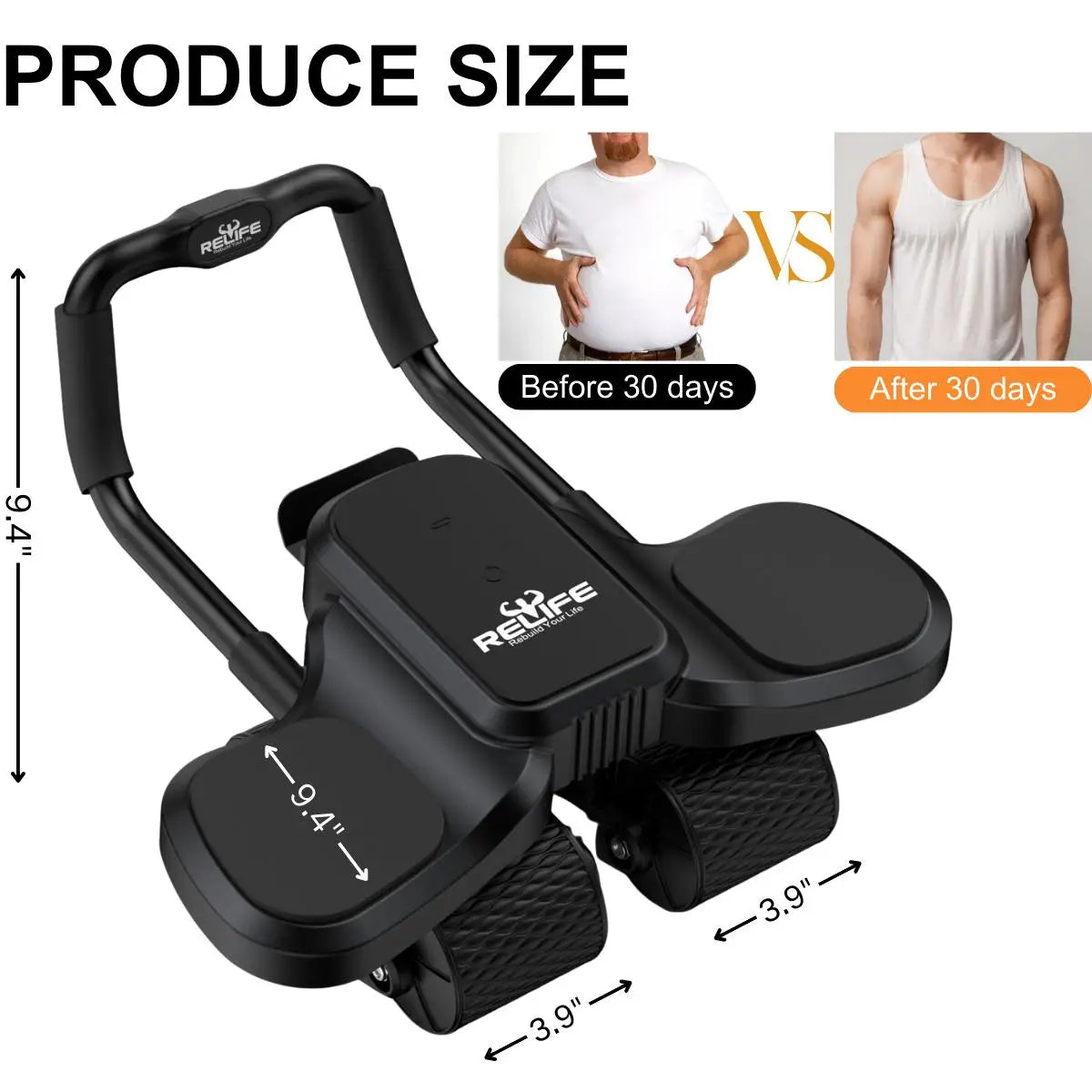 Relife 2 in 1 Wheel Roller With ElbowSupport Knee Pad