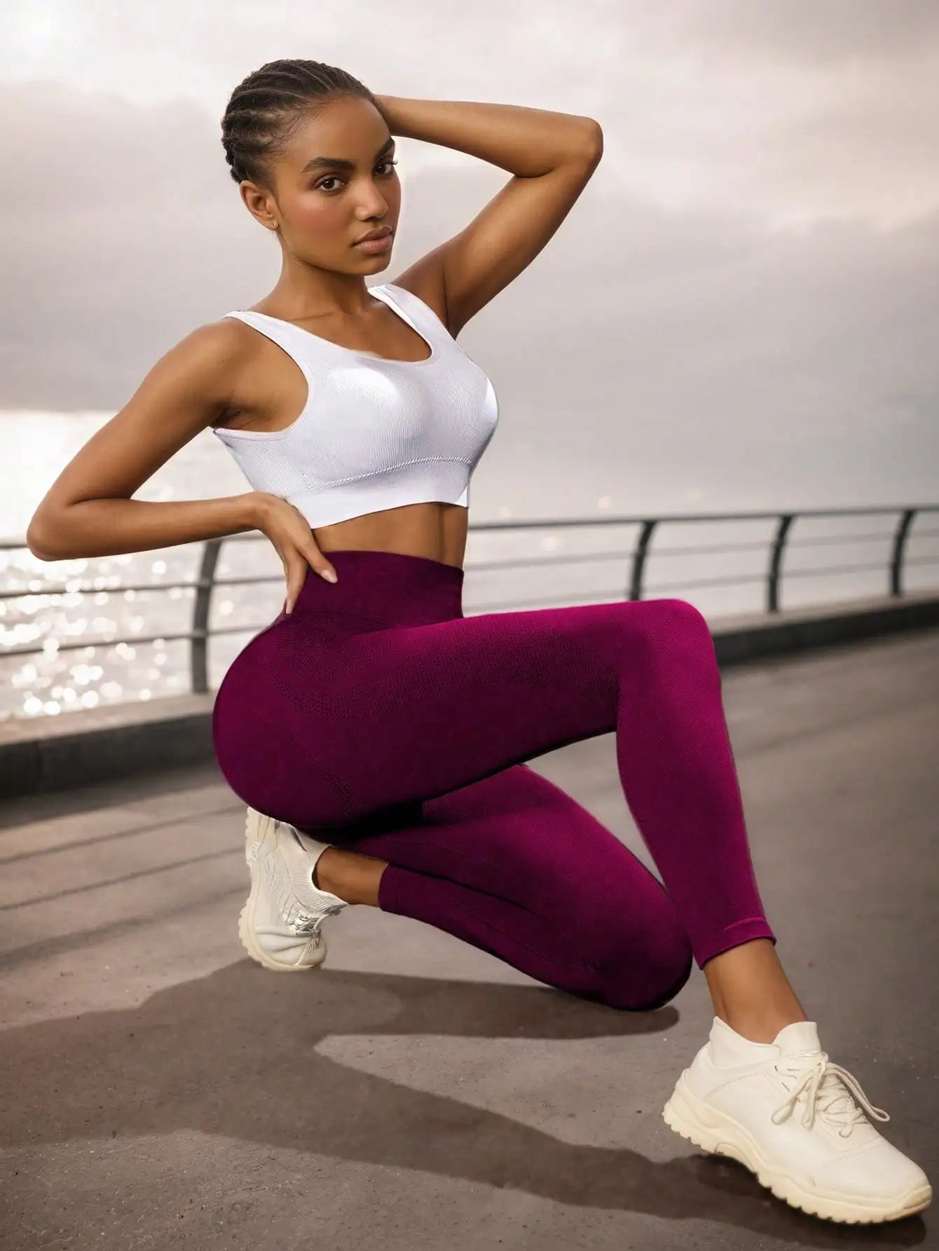 Women's High Waist Yoga Pants With Tummy Control For Running