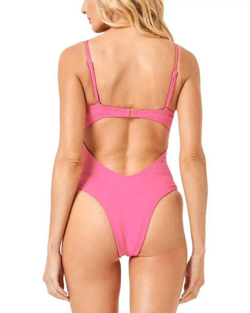 L Space Clothing High-Waisted One-Piece Swimsuit For Activewear