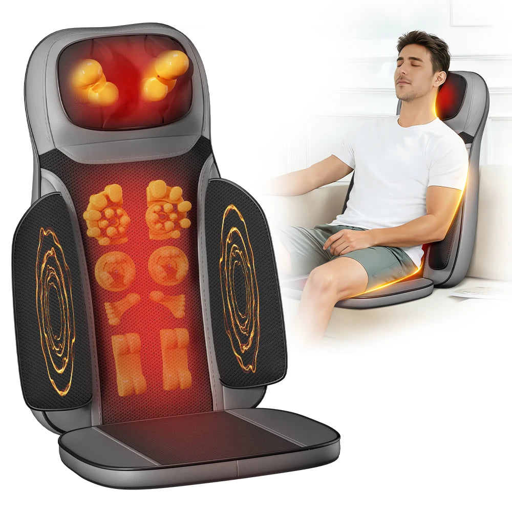 HOMEMASSA Shiatsu Neck Back Massager With Heat And Adjustable Intensity