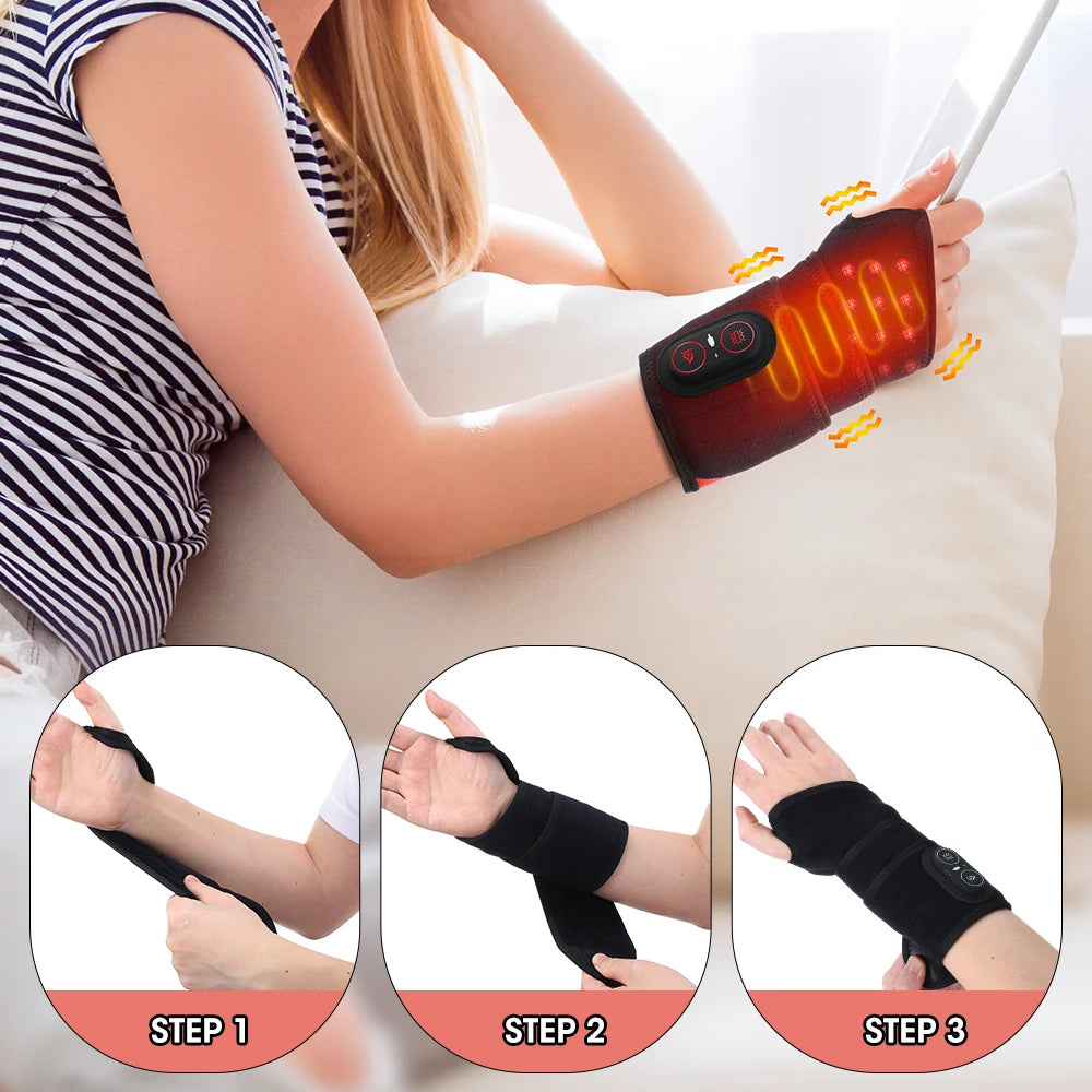 Hailicare 36 LED Beads 660nm and 850nm Red Light Heating Wrap for Joints