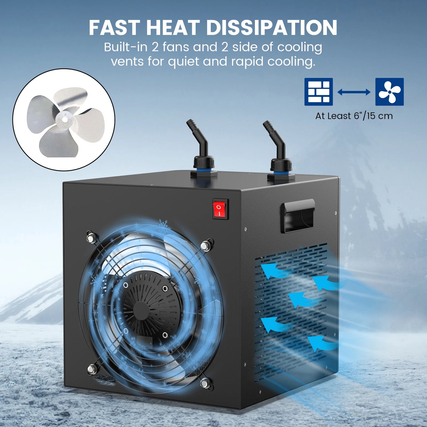 Aquarium Chiller Axolotl Adjustable Temperature One Half HP Water Cooler
