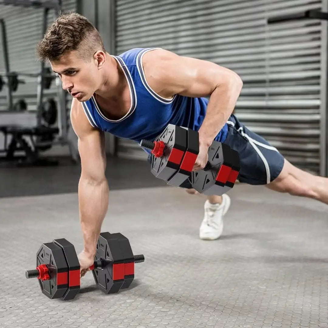 Adjustable Dumbbell Barbell Fitness Weights For Home Gym