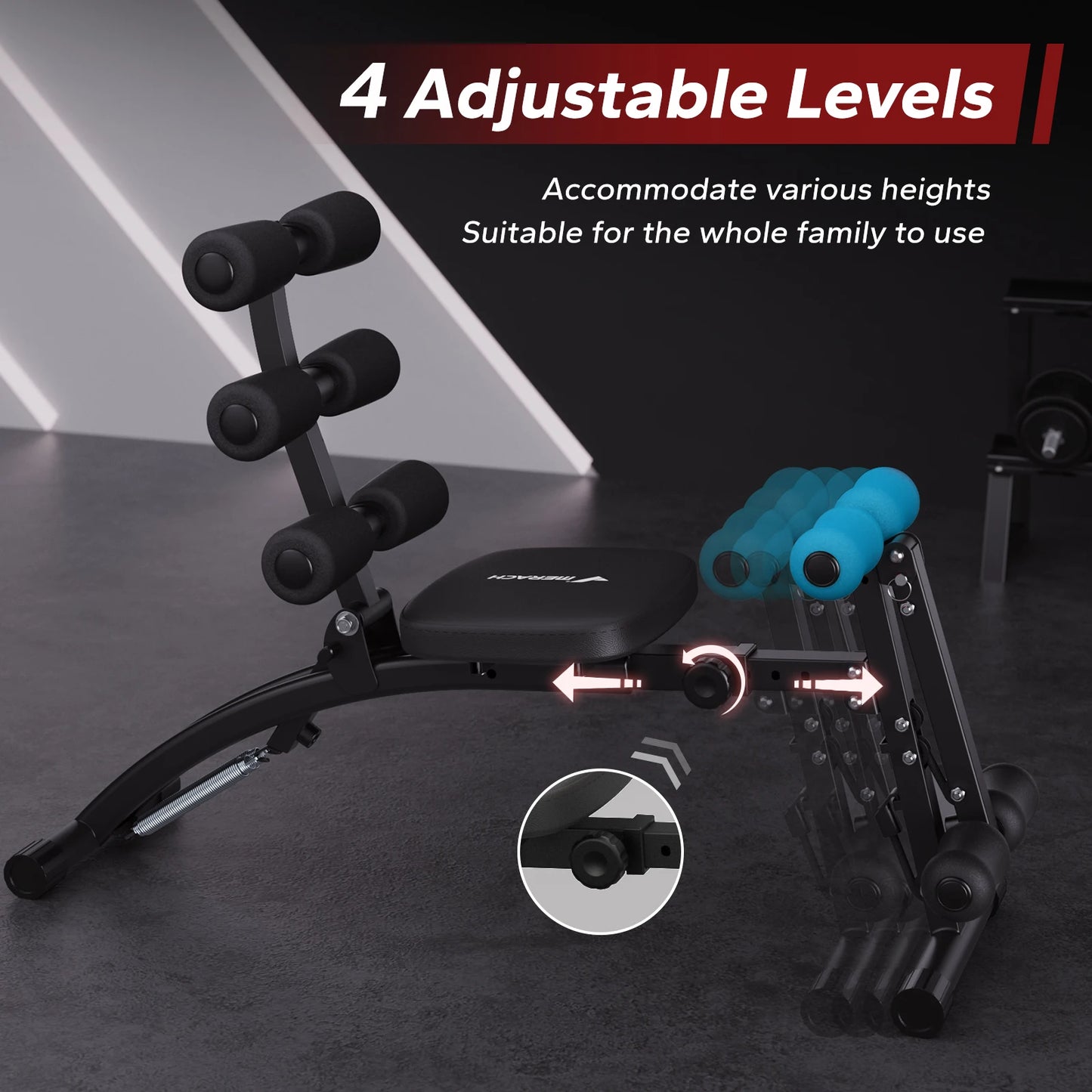 MERACH Ab Machine Multi Functional Adjustable Trainer For Home Gym