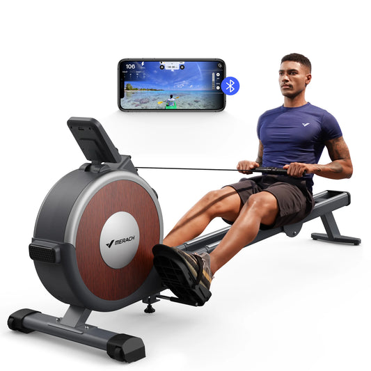 MERACH Magnetic Rowing Machine For Home With 16 Resistance Levels