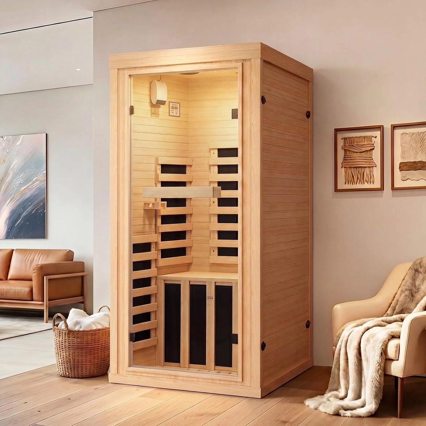 Nordivale Far Infrared Sauna Room With Glass Door Bluetooth