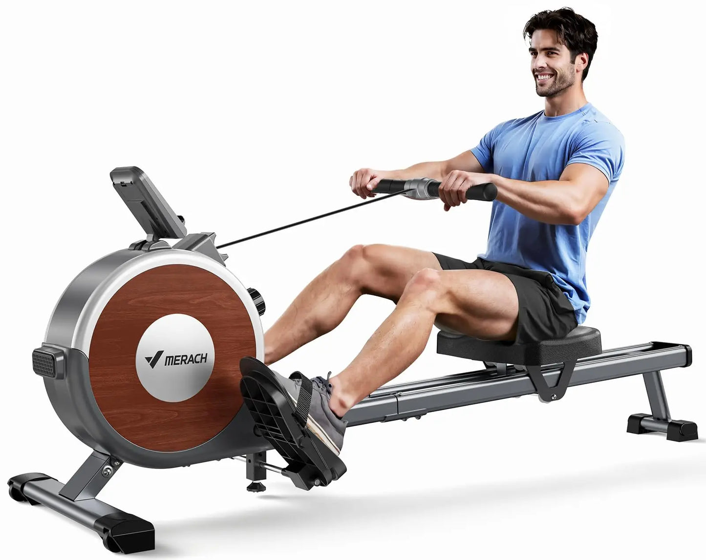 MERACH Magnetic Rowing Machine For Home With 16 Resistance Levels