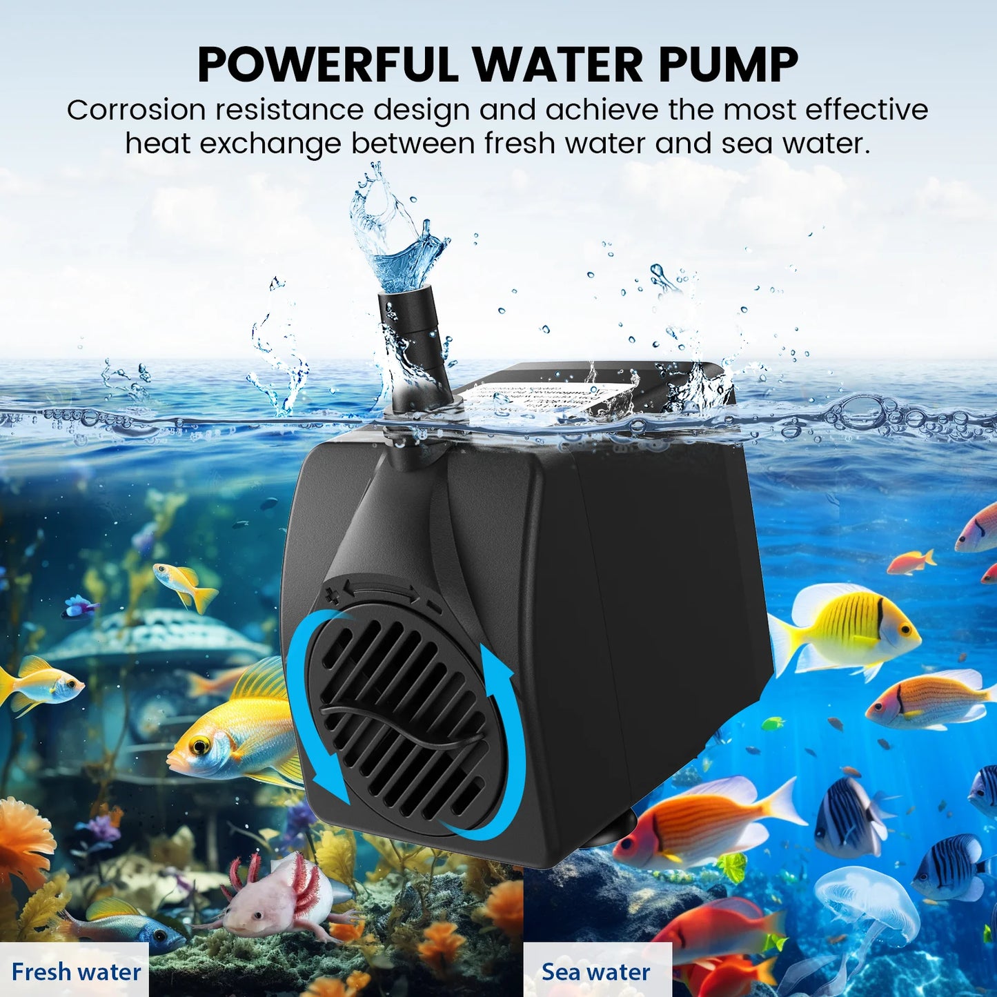 Aquarium Chiller Axolotl Adjustable Temperature One Half HP Water Cooler