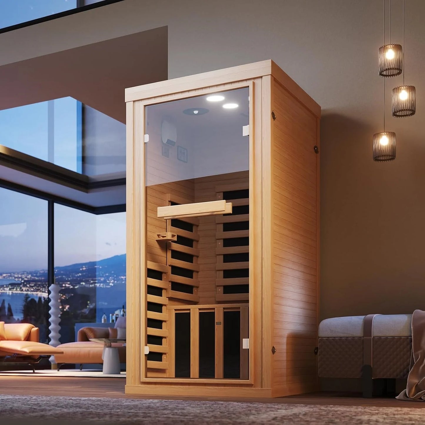 Nordivale Far Infrared Sauna Room With Glass Door Bluetooth