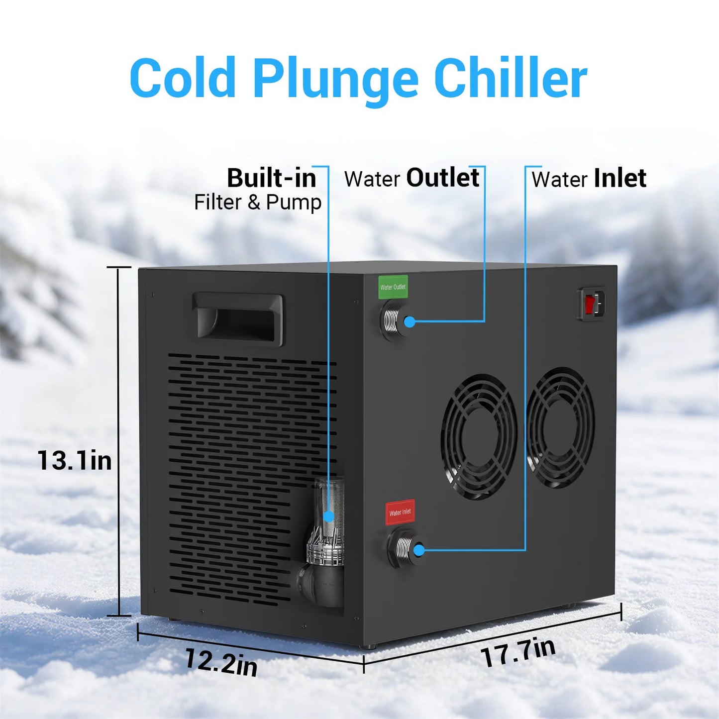 Ice Bath Chiller For Cold Plunge Tubs With Filter Pump