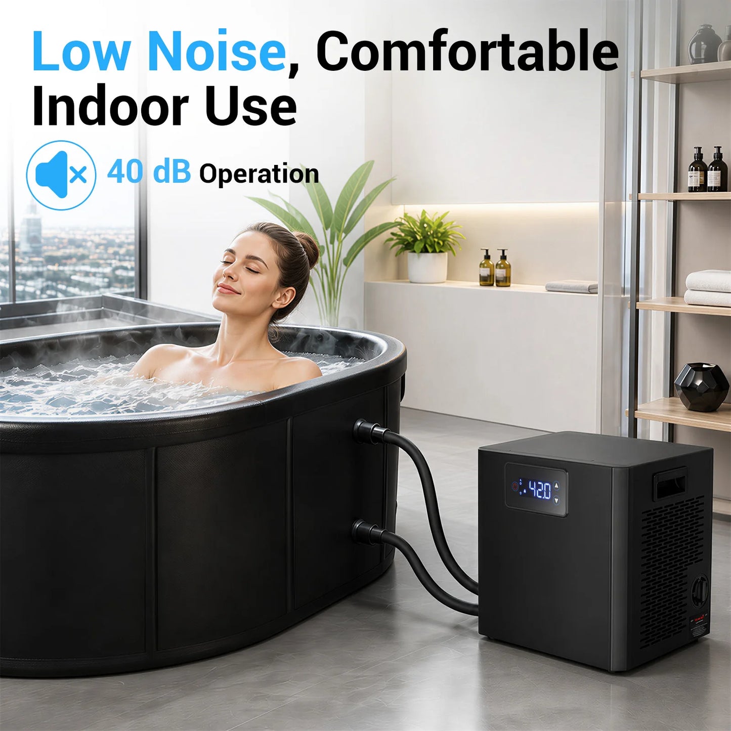 Ice Bath Chiller For Cold Plunge Tubs With Filter Pump