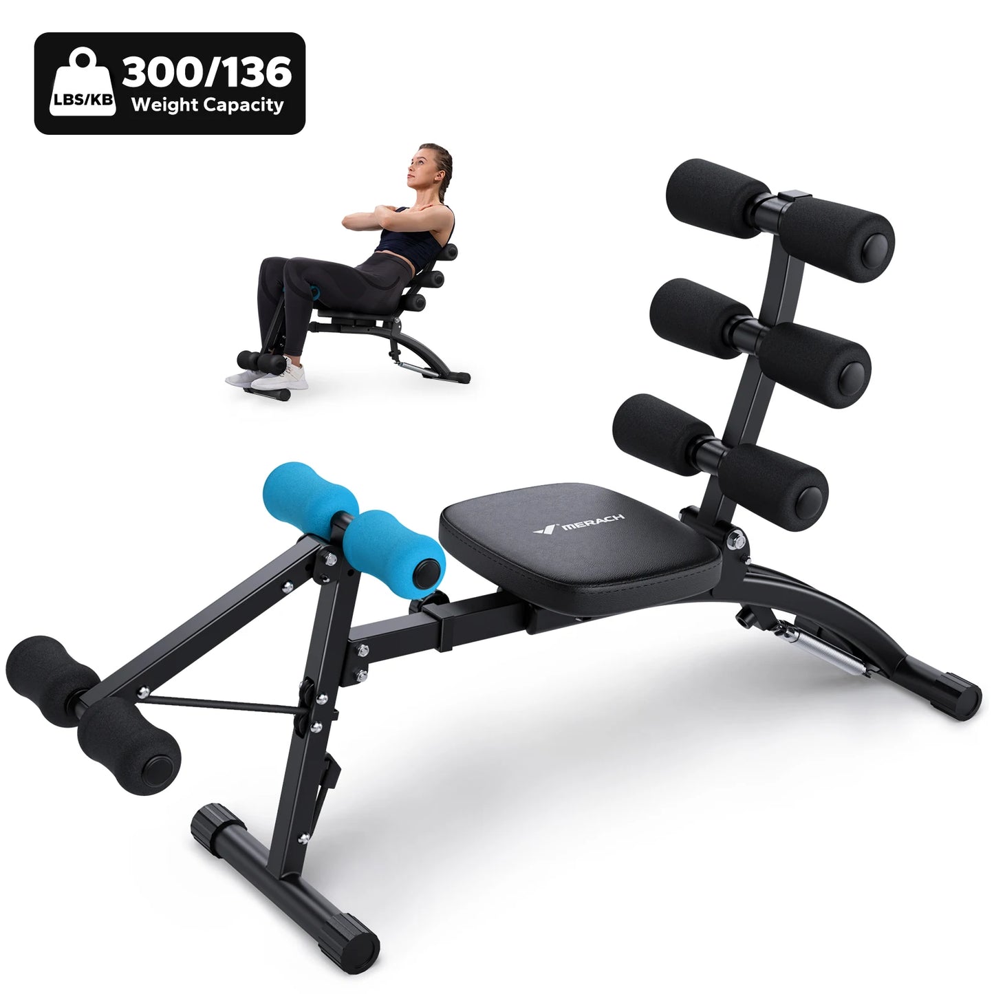 MERACH Ab Machine Multi Functional Adjustable Trainer For Home Gym