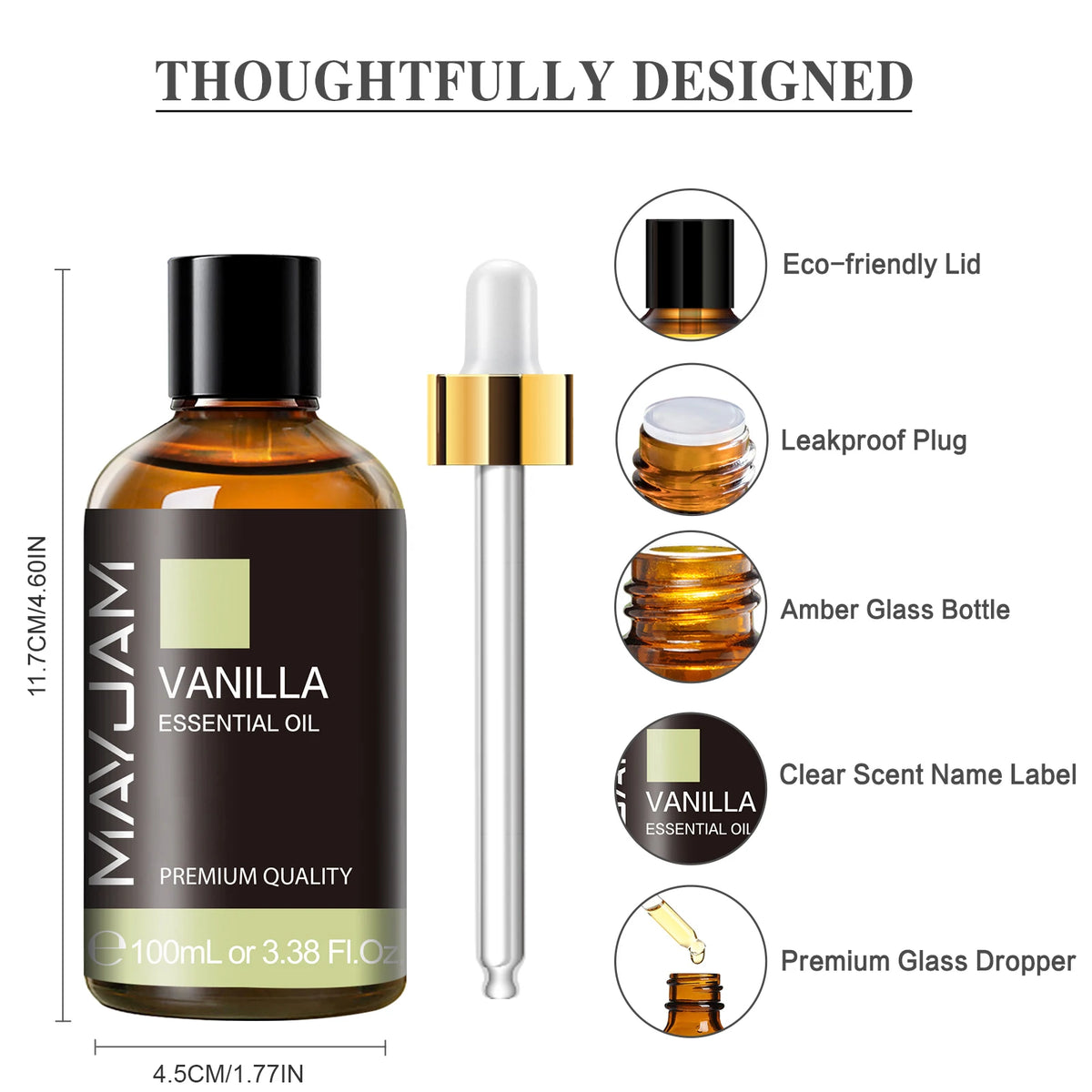 MAYJAM Pure Essential Oil Blend With Vanilla And Citrus Notes