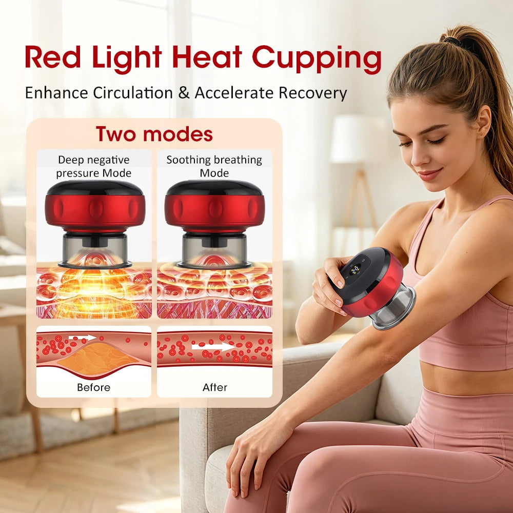 Hailicare Electric Cupping Massager Vacuum Suction Device For Body Slimming