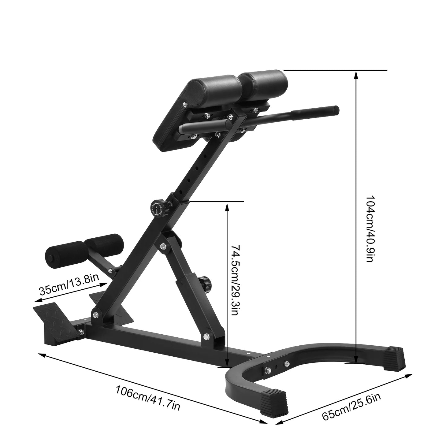 Folding Roman Chair Back Extension Bench Adjustable Hyperextension Home Gym