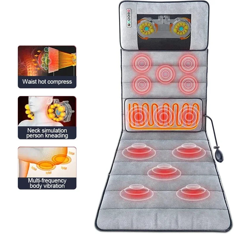 Electric Massage Mat With Heating Kneading Vibration For Full Body