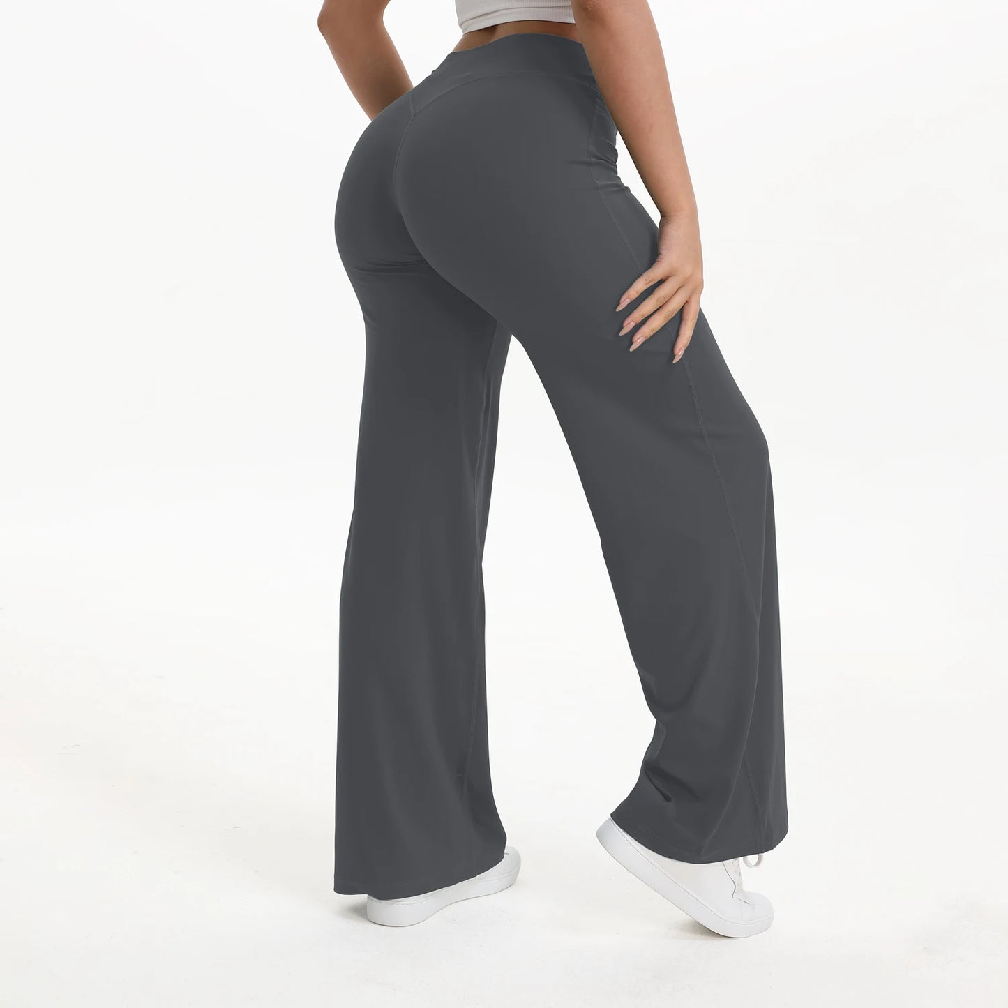 NCLAGEN SoftMotion Straight Leg Yoga Pants for Women Mid Waist
