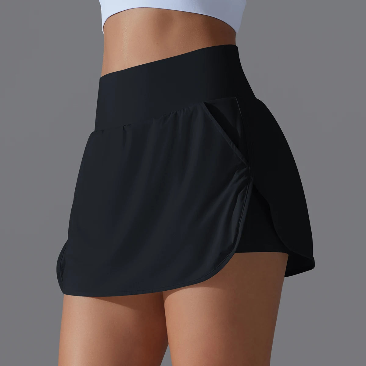 High Waist Breathable Athletic Skort With Shorts For Women