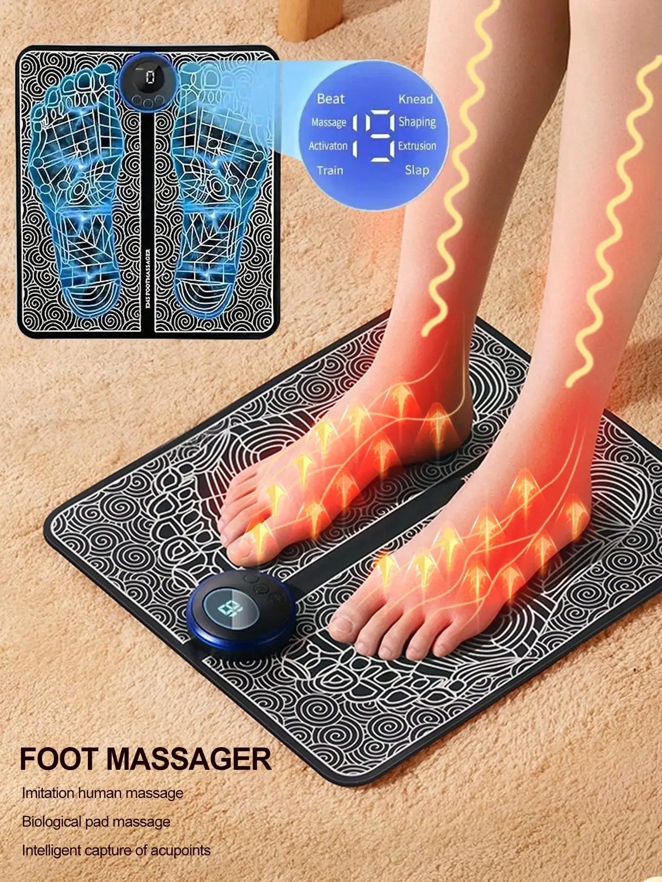 EMS Massager Kit For Whole Body With Foot Pad And Patch