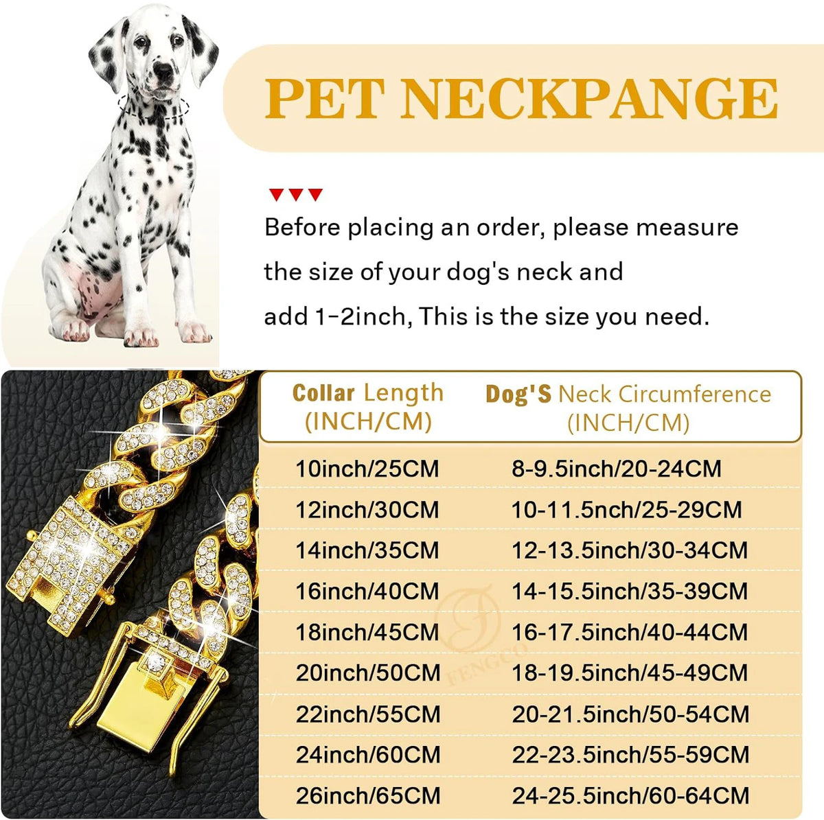 Premium Stainless Steel Chain Collar For Dogs And Cats