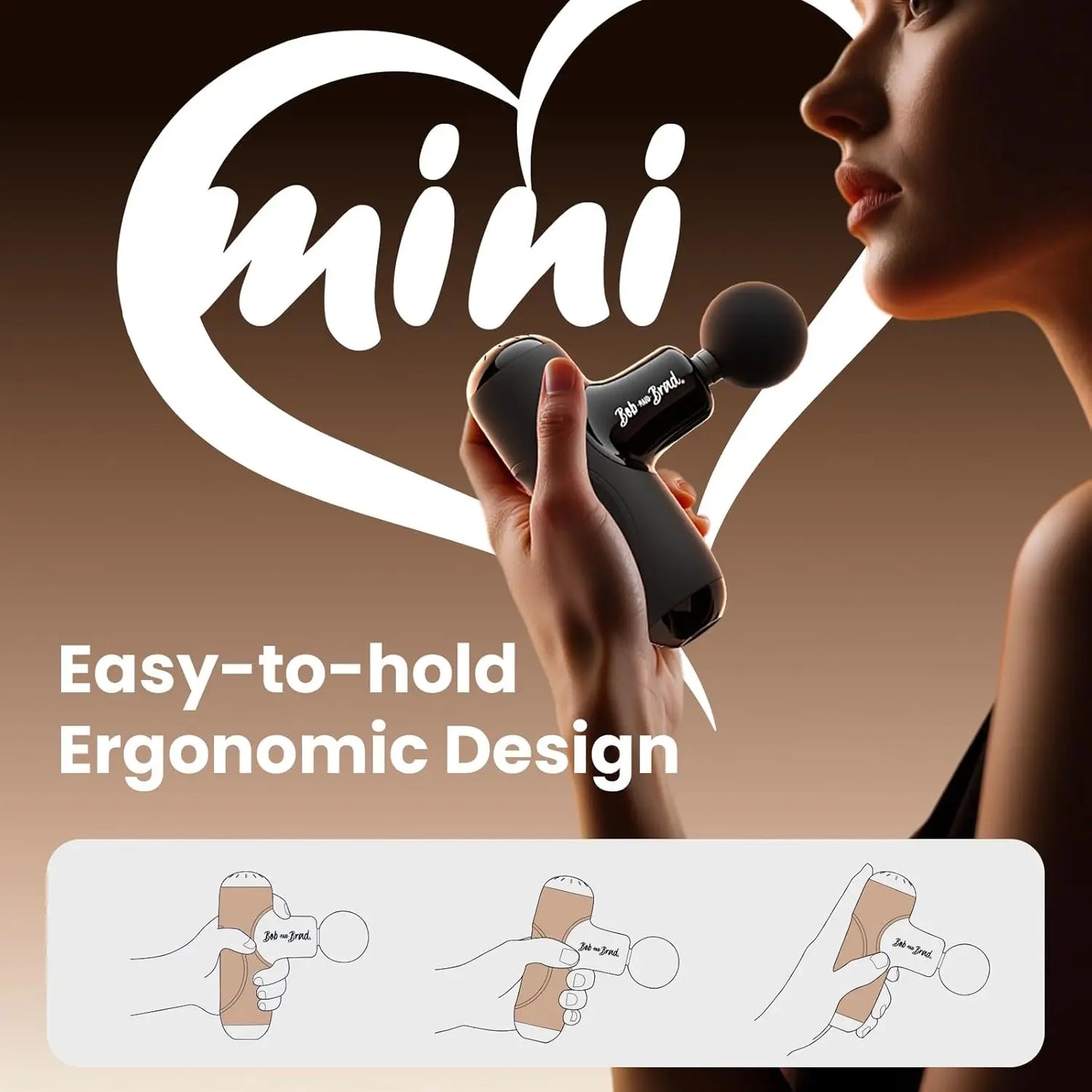 BOB AND B Q2 Pro Mini Massage Gun With HeatTherapy