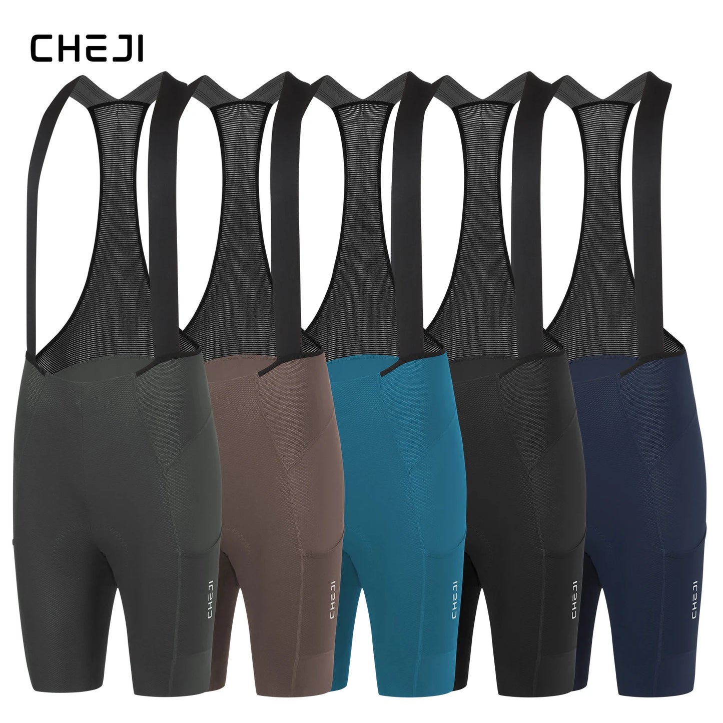 Cheji Men's Cycling Bib Shorts Seamless Quick-Dry Breathable Performance