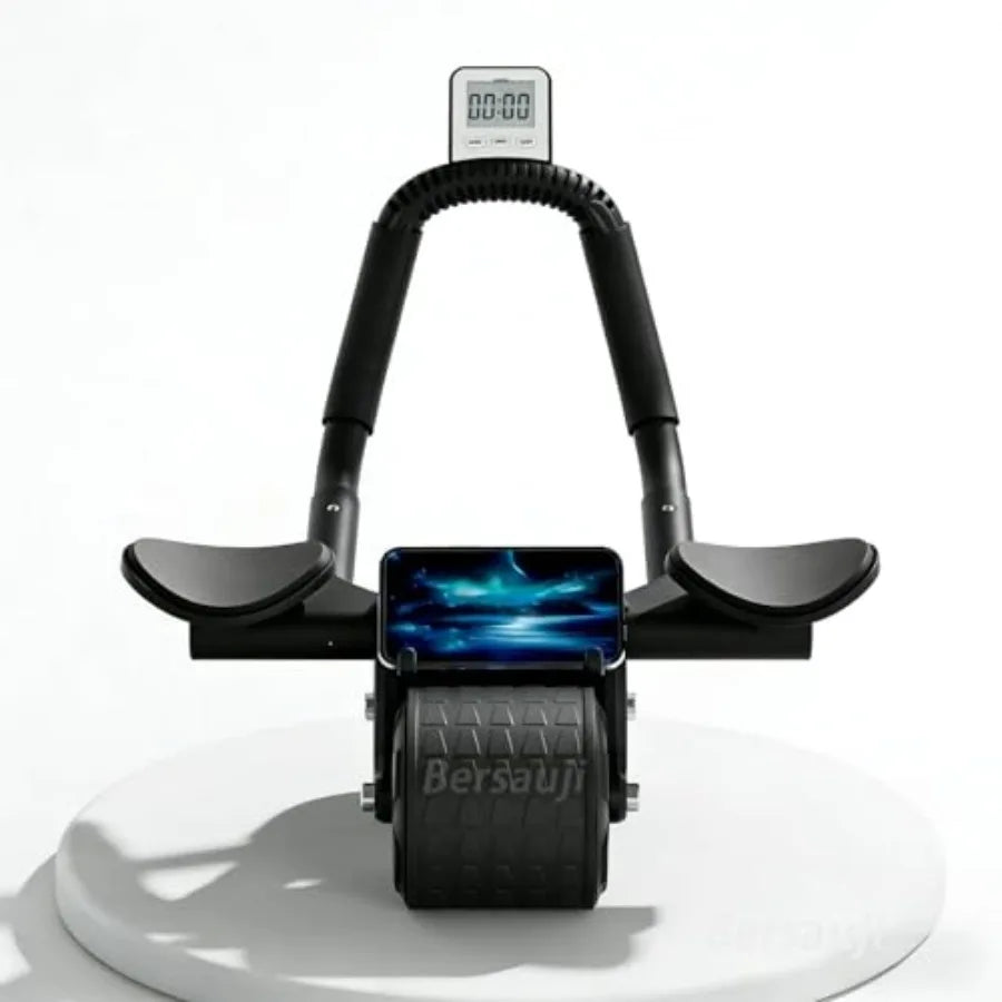 Ab Roller Wheel Knee Mat And Timer For Abs Workout