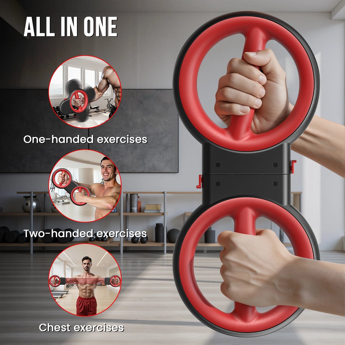AKLUER 3In1 Forearm And Chest Exerciser For Home And Gym Training