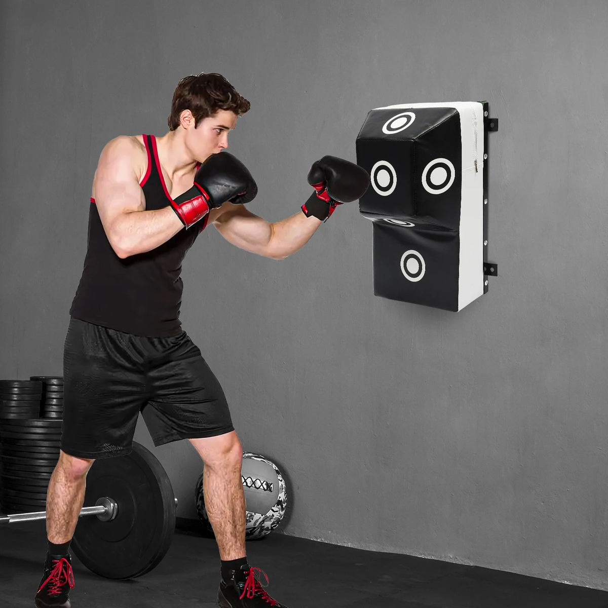 Wall Mounted Boxing Training Punch Pad With Heavy Duty Steel Frame
