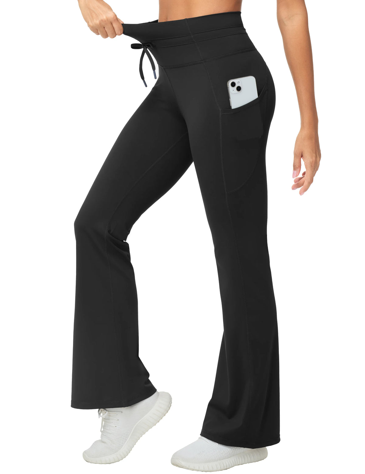 The Gym People Women High Waist Flare Leggings With Pockets