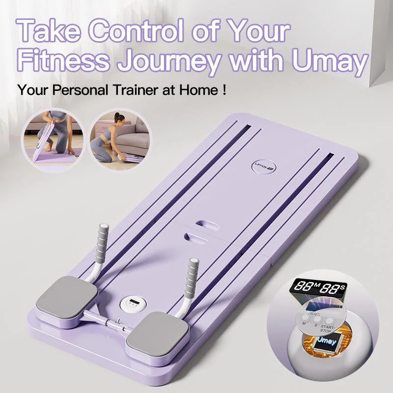 UMAY Multifunctional Pilates Board With Timer And Yoga Mat