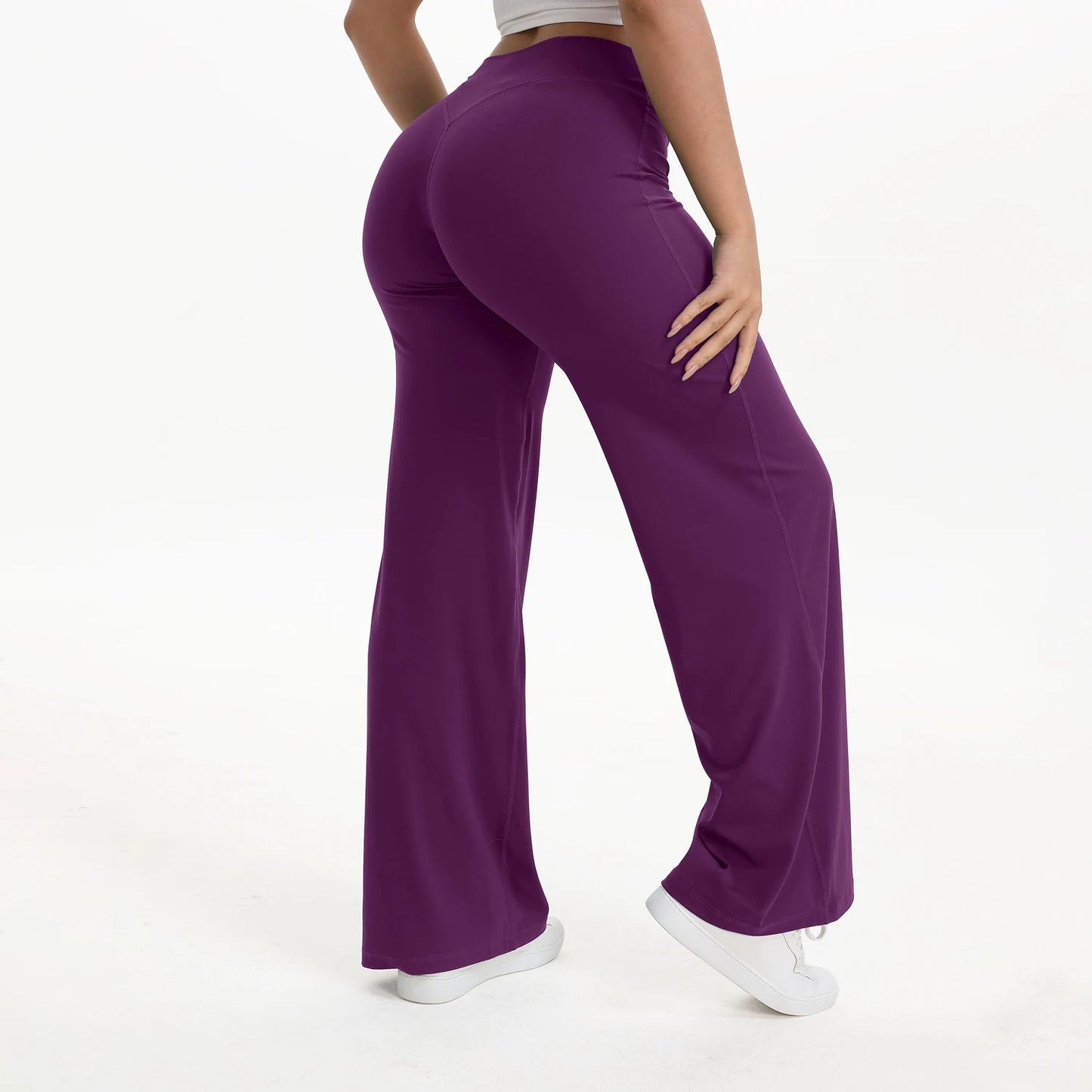 NCLAGEN SoftMotion Straight Leg Yoga Pants for Women Mid Waist