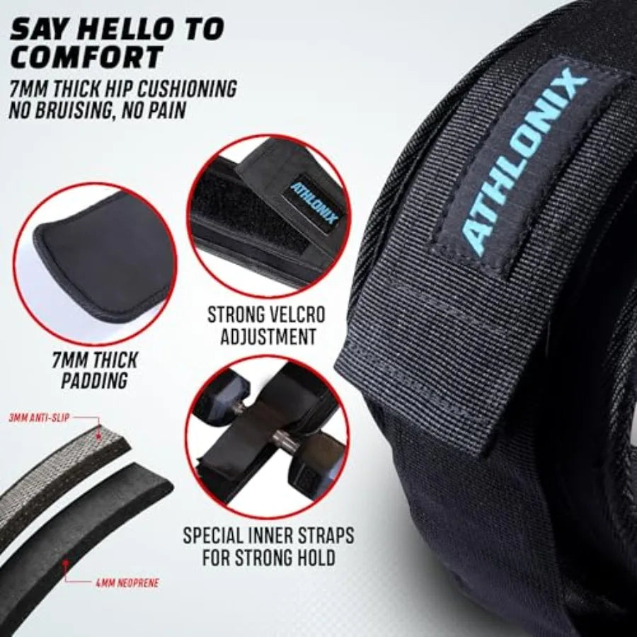 Hip Thrust Belt For Weights Dumbbells And Kettlebells With Padding