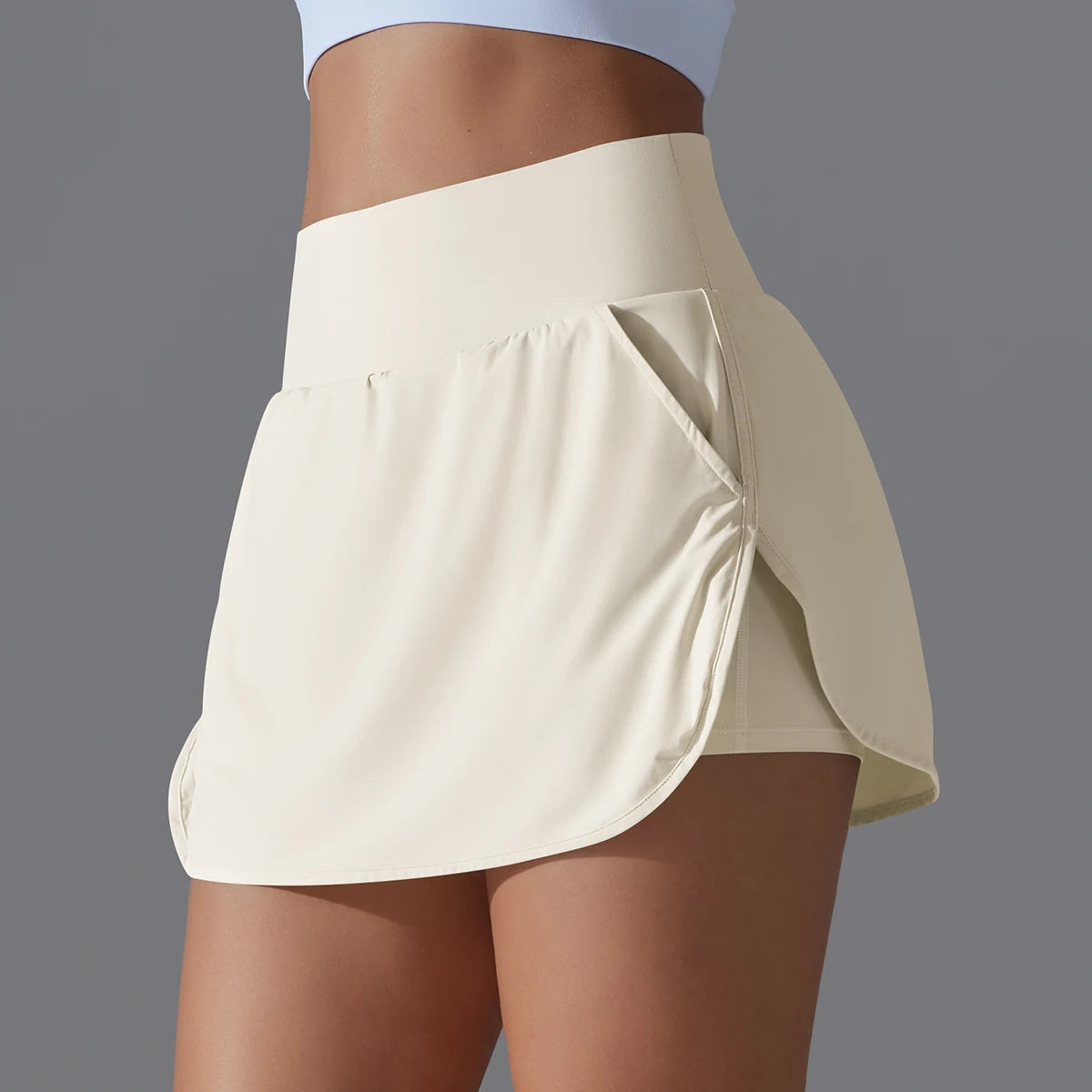 High Waist Breathable Athletic Skort With Shorts For Women