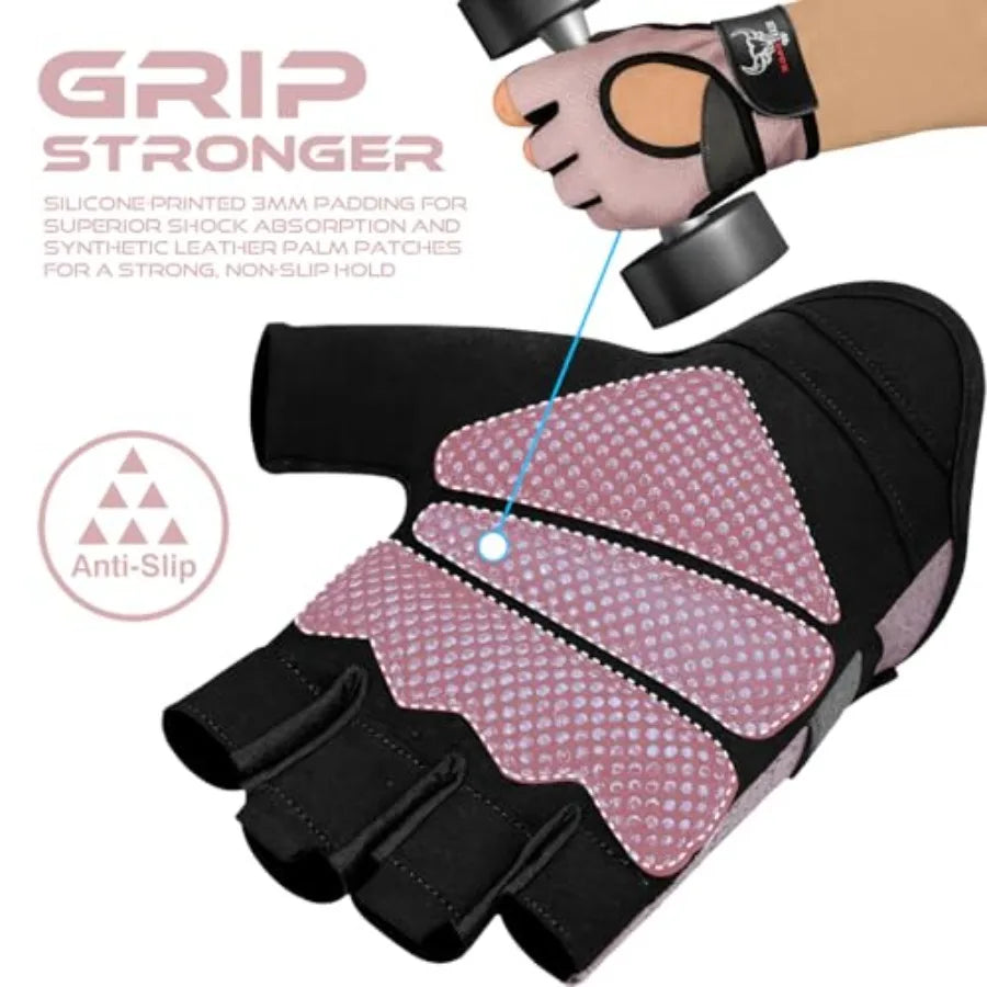 Breathable Fingerless Weight Lifting Gloves Featuring Protective Palm Padding