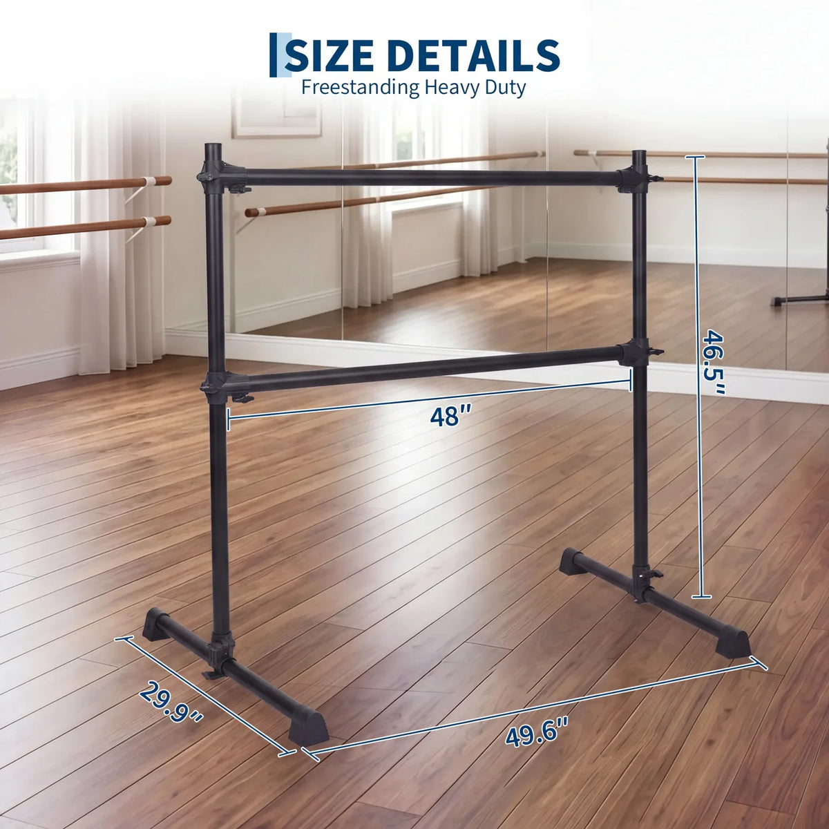 Freestanding Adjustable Dance And Pilates Barre For Home Practice