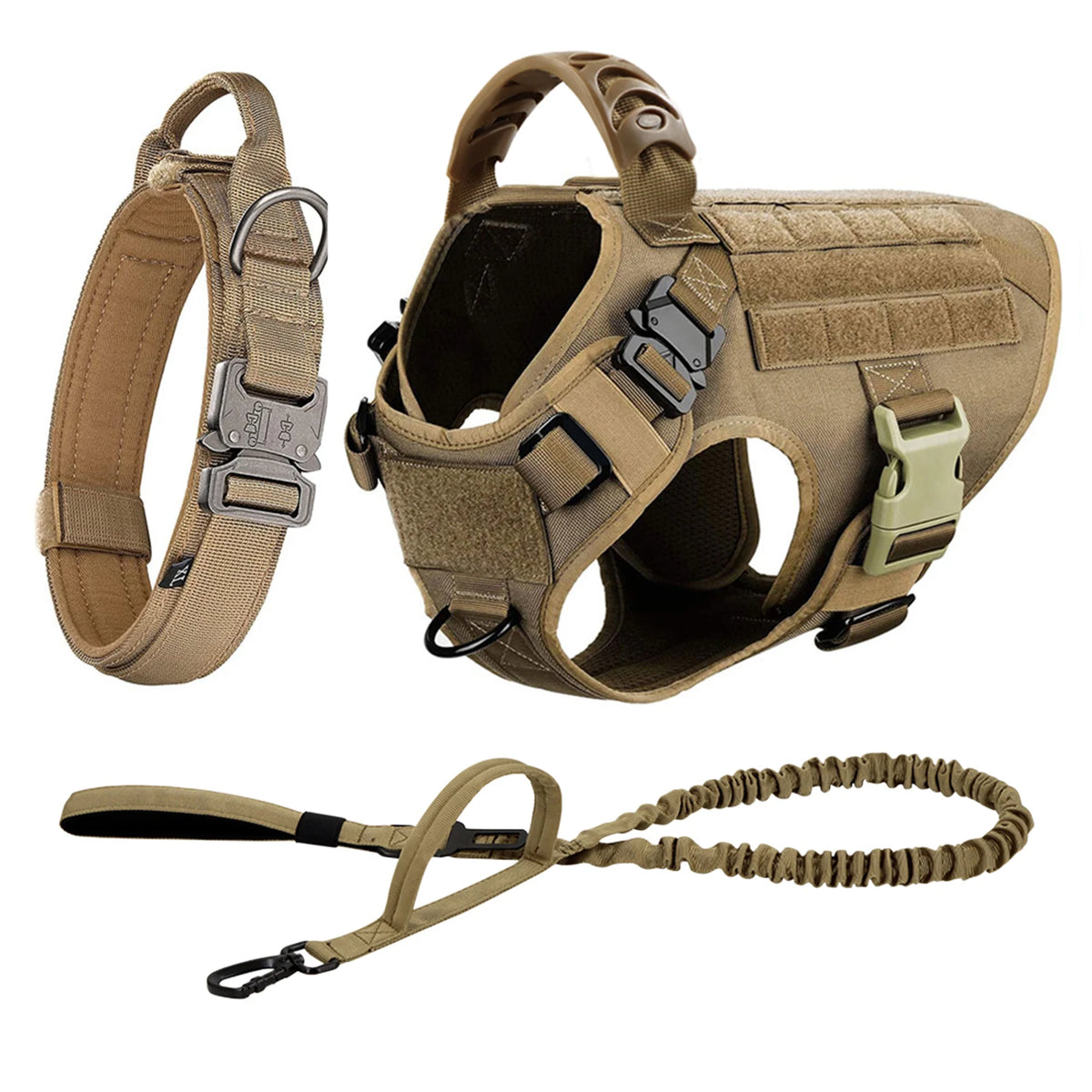 Petavel Padded Nylon Dog Harness And Leash Set For Pets
