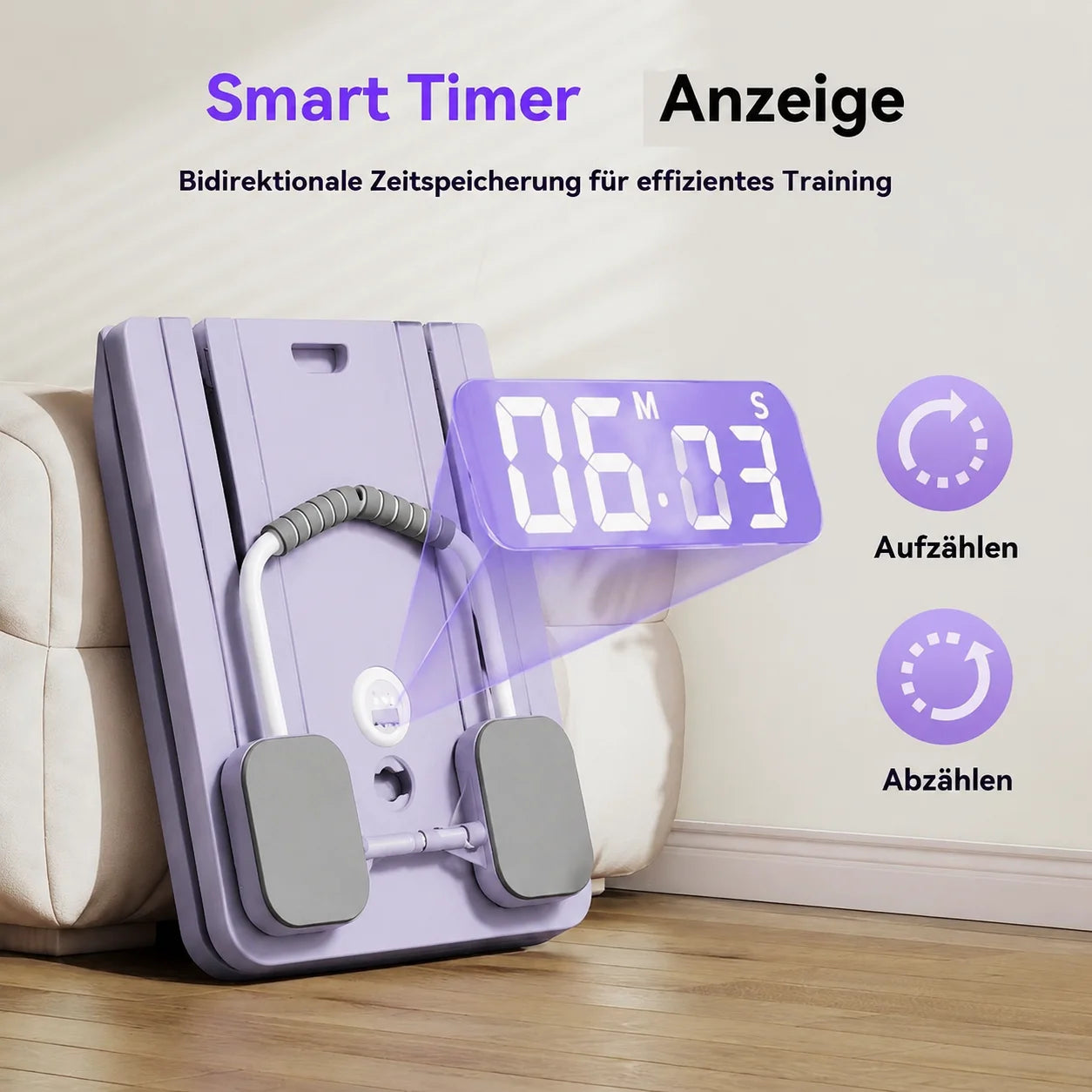 UMAY Multifunctional Pilates Board With Timer And Yoga Mat