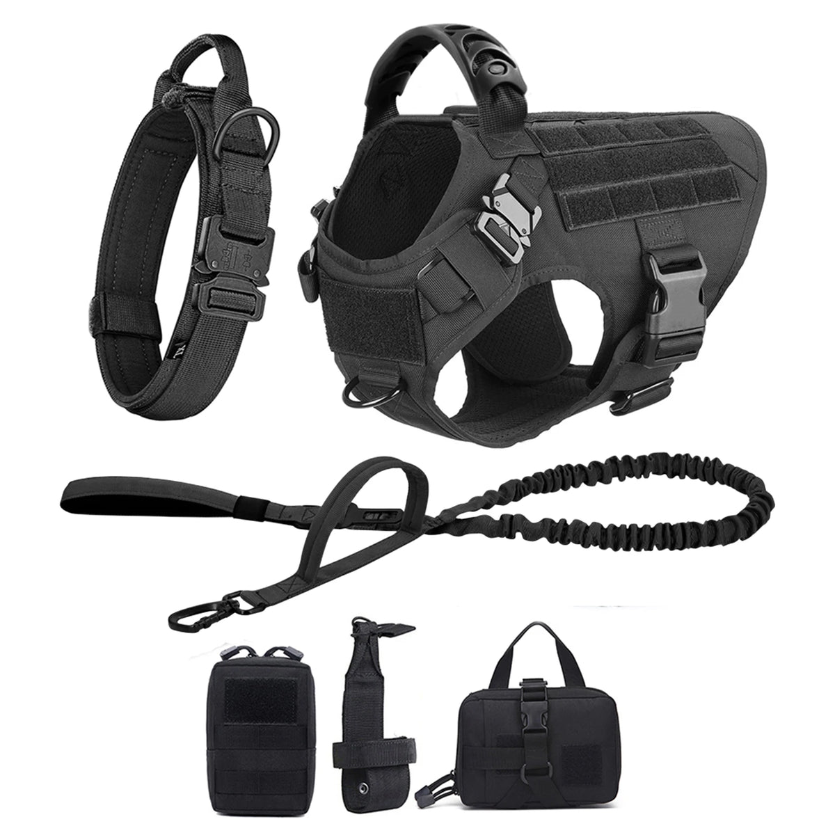 Petavel Padded Nylon Dog Harness And Leash Set For Pets