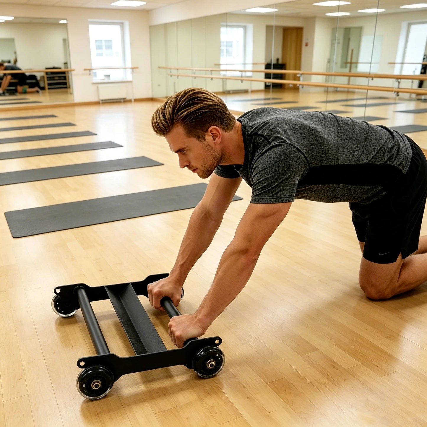 Abdominal Trainer With Wheels For Core Abs Glutes Hamstrings