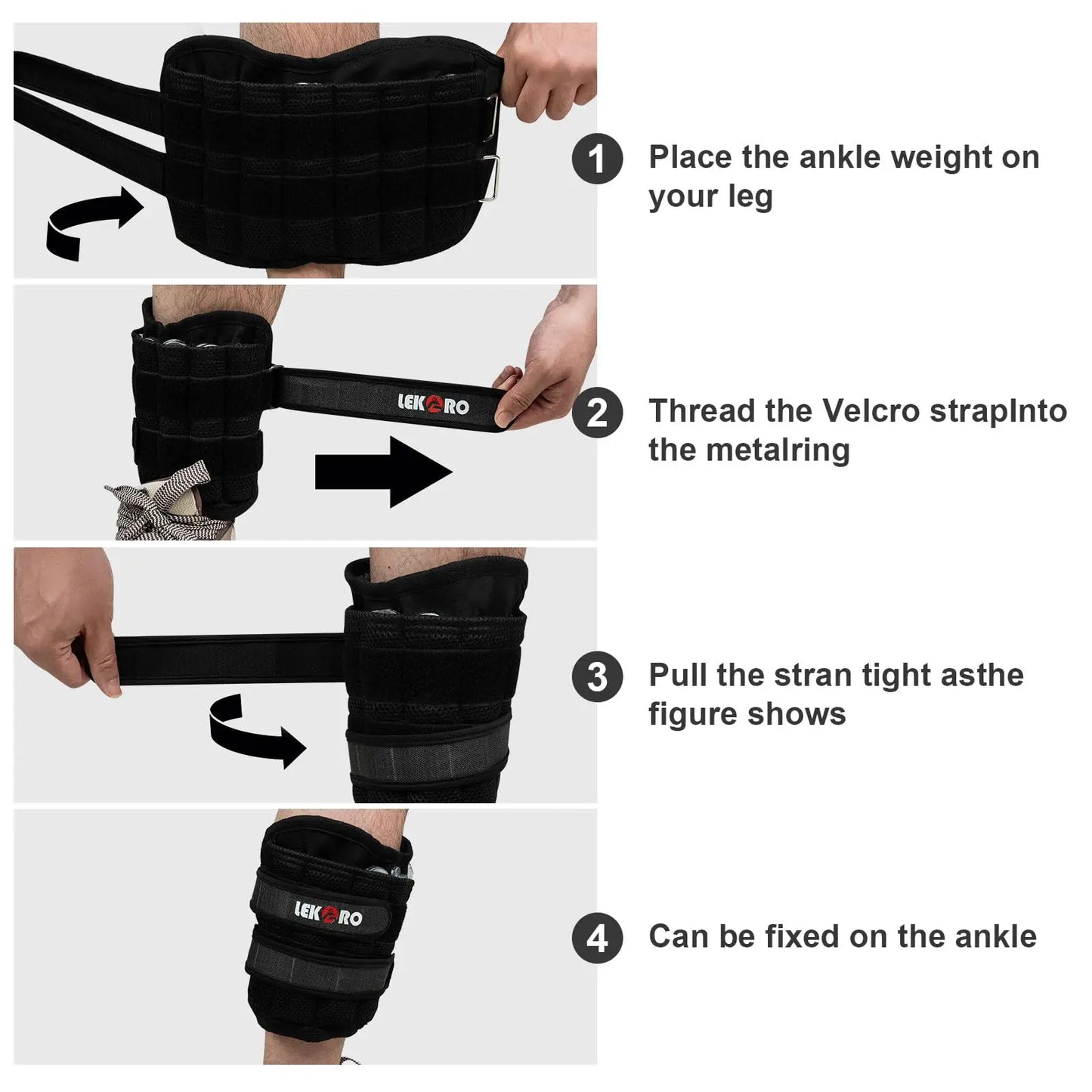 Adjustable Wrist And Ankle Weights With Removable Arm And Leg Weights