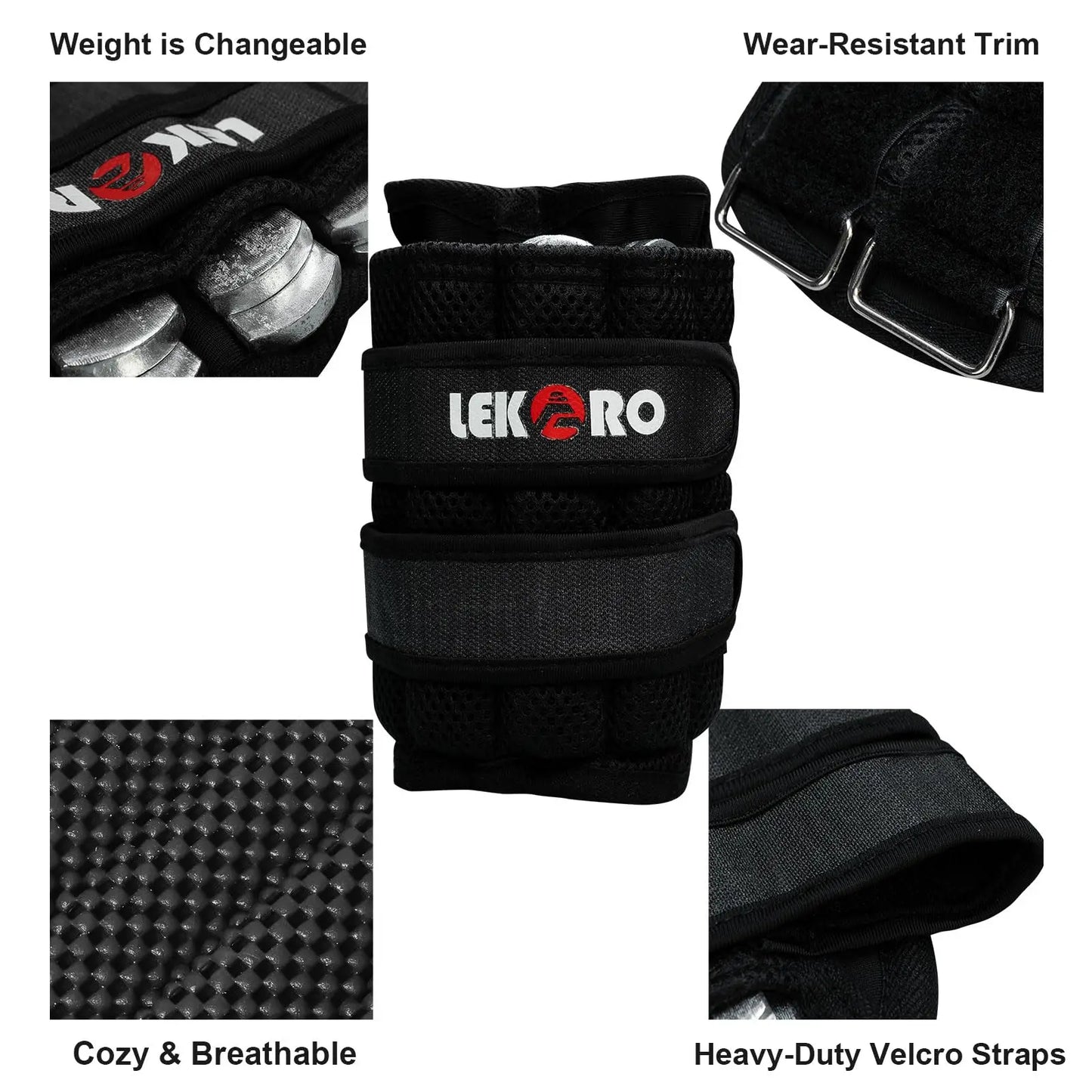 Adjustable Wrist And Ankle Weights With Removable Arm And Leg Weights