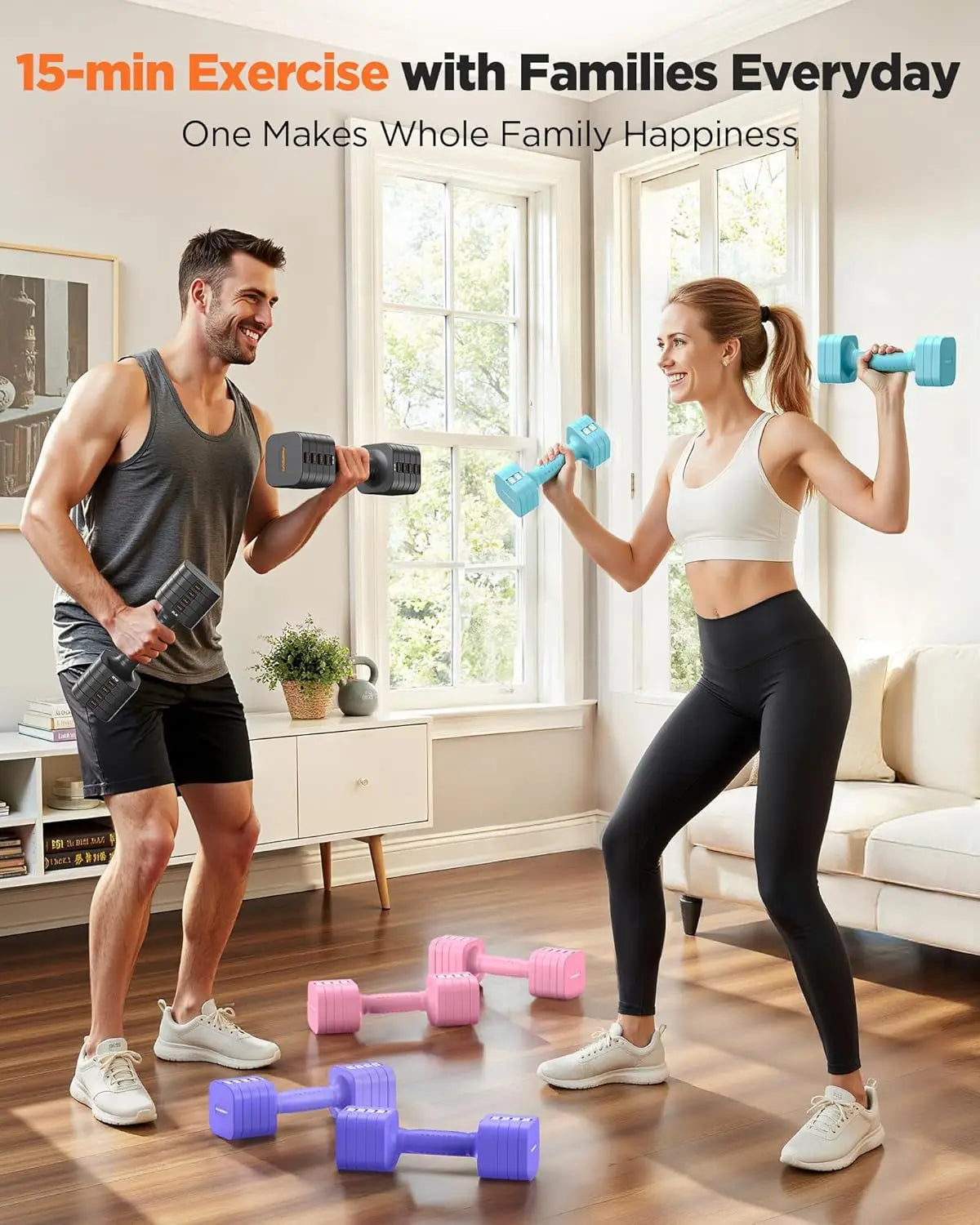 Feierdun Adjustable Dumbbell Set For Home Strength Training