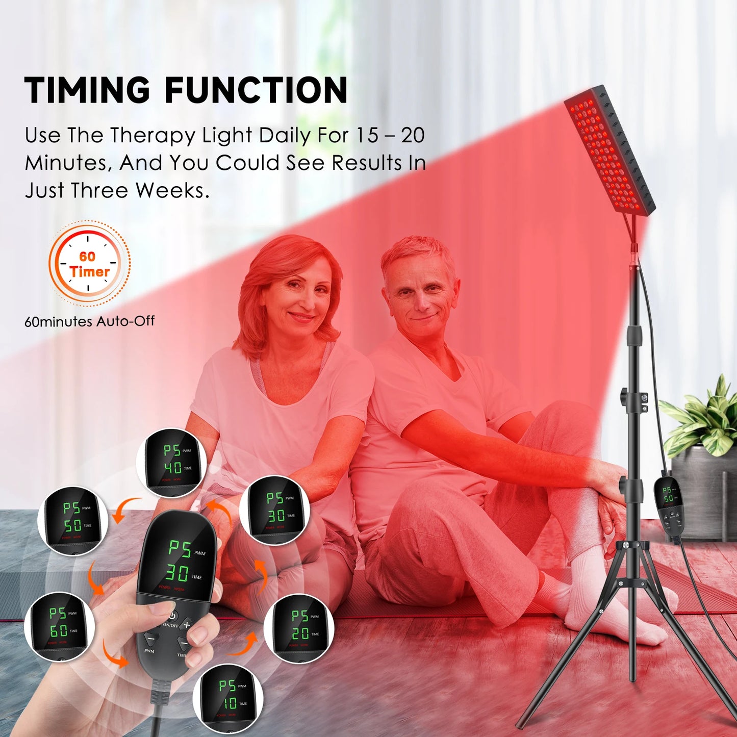 Astarexin 75 LEDs 80W Red Light Therapy Panel 660nm 850nm