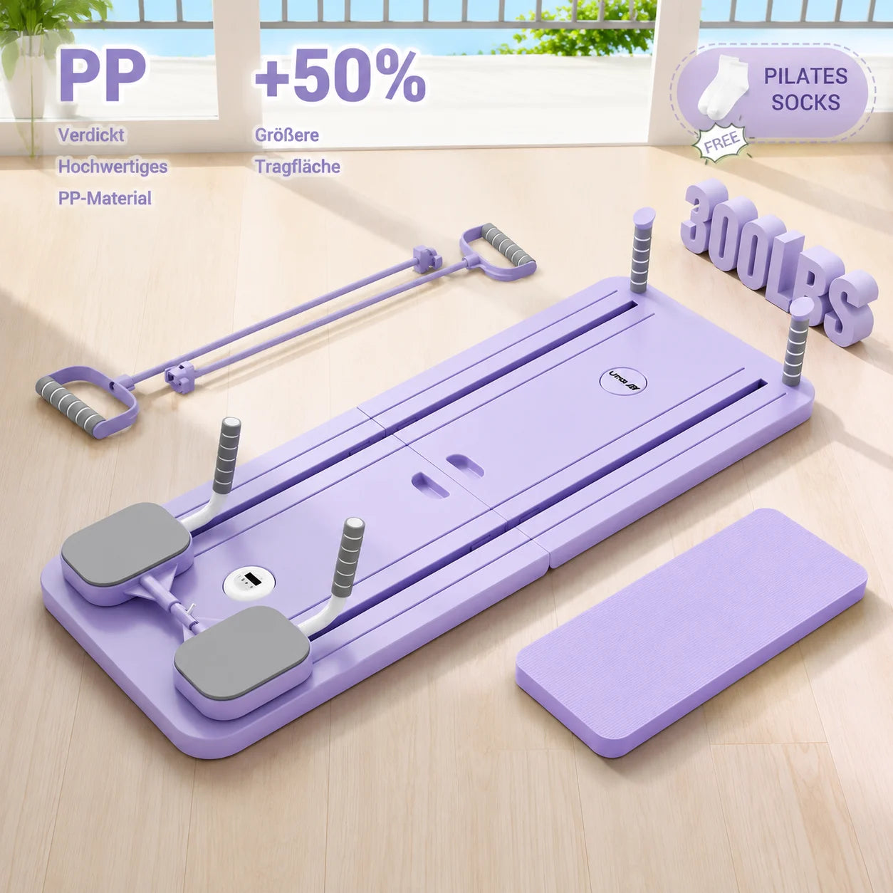 UMAY Multifunctional Pilates Board With Timer And Yoga Mat