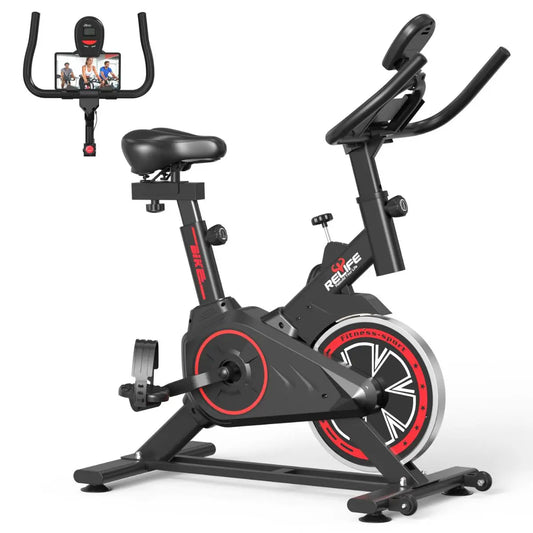 Relife Exercise Bike Stationary For Home With Silent Belt Drive