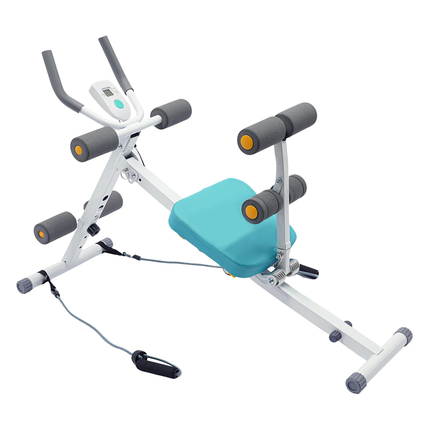 Home Gym Waist Trainer Exercise Machine With LCD Display Cushions